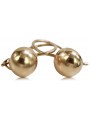 "No Stones Original Vintage 14K Rose Gold Ball Earrings" ven178 ven178