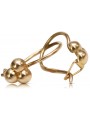 Original Vintage No Stones 14K Rose Gold Ball Earrings ven198 ven198