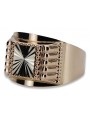 14K Rose Gold Men's Signet Ring, No Stones csn002r