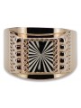 14K Rose Gold Men's Signet Ring, No Stones csn002r