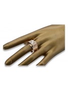 Anillo de sello de hombre vintage en oro rosa de 14k csn002r