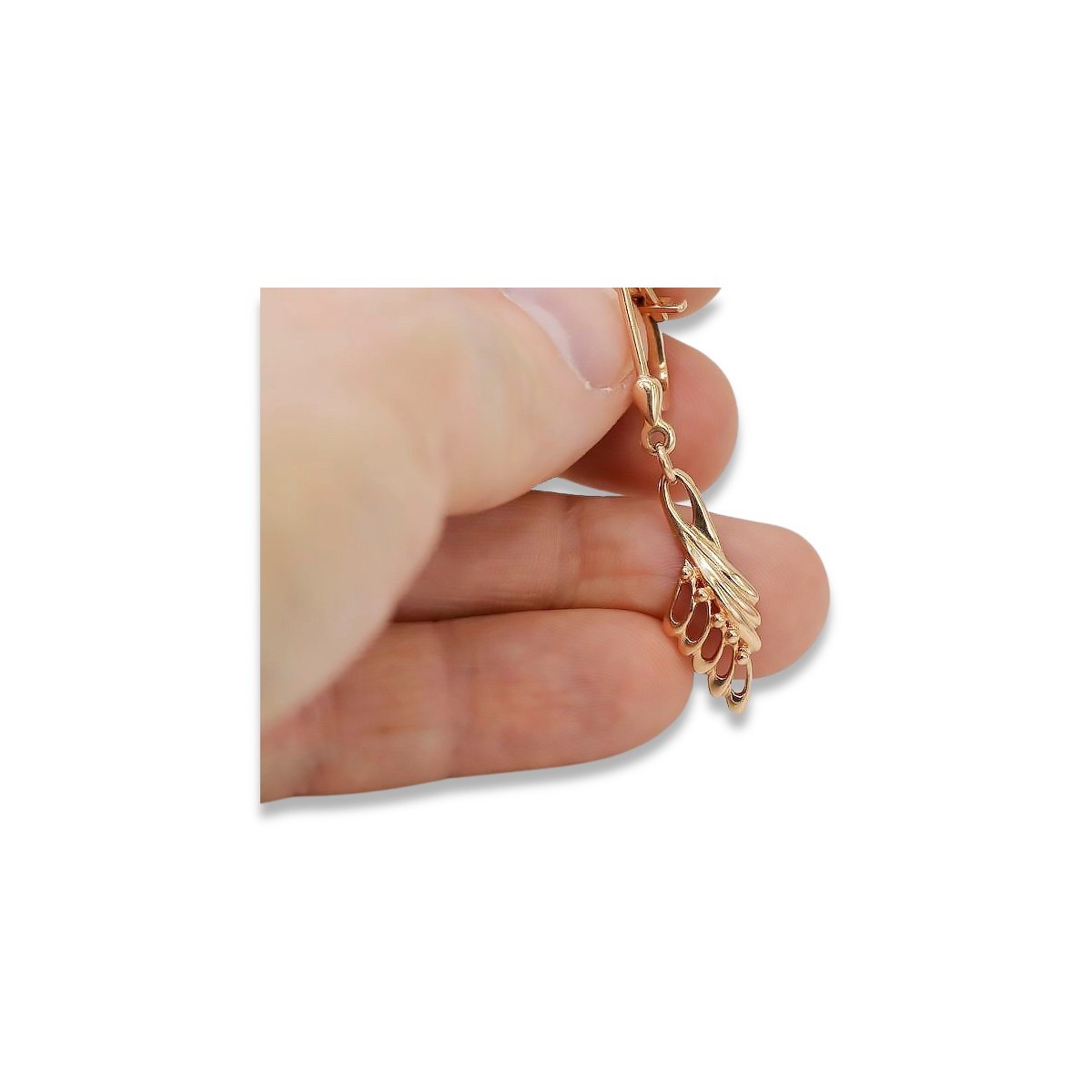 "Keine Steine Originales Vintage-Roségold 14k 585 Gold Ohrringe"  ven215 ven215