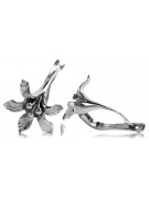 Vintage Sterling Silver Flower Earrings ven222s