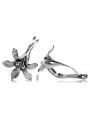 Boucles d'oreilles en argent sterling 925, Pas de pierre ven222s