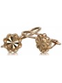 "Classic No-Stones 14K Rose Gold Flower Earrings" ven229 ven229