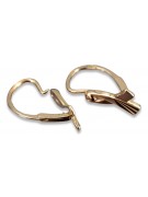 "No Stones Original Vintage 14K Rose Gold Leaf Earrings" ven230 ven230