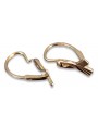 "No Stones Original Vintage 14K Rose Gold Leaf Earrings" ven230 ven230