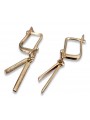 "Exquisite No Stones Vintage 14K Rose Gold Hanging Earrings" ven234 ven234