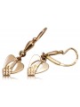 "No Stones, Original Vintage 14K Rose Gold Leaf Earrings" ven245 ven245