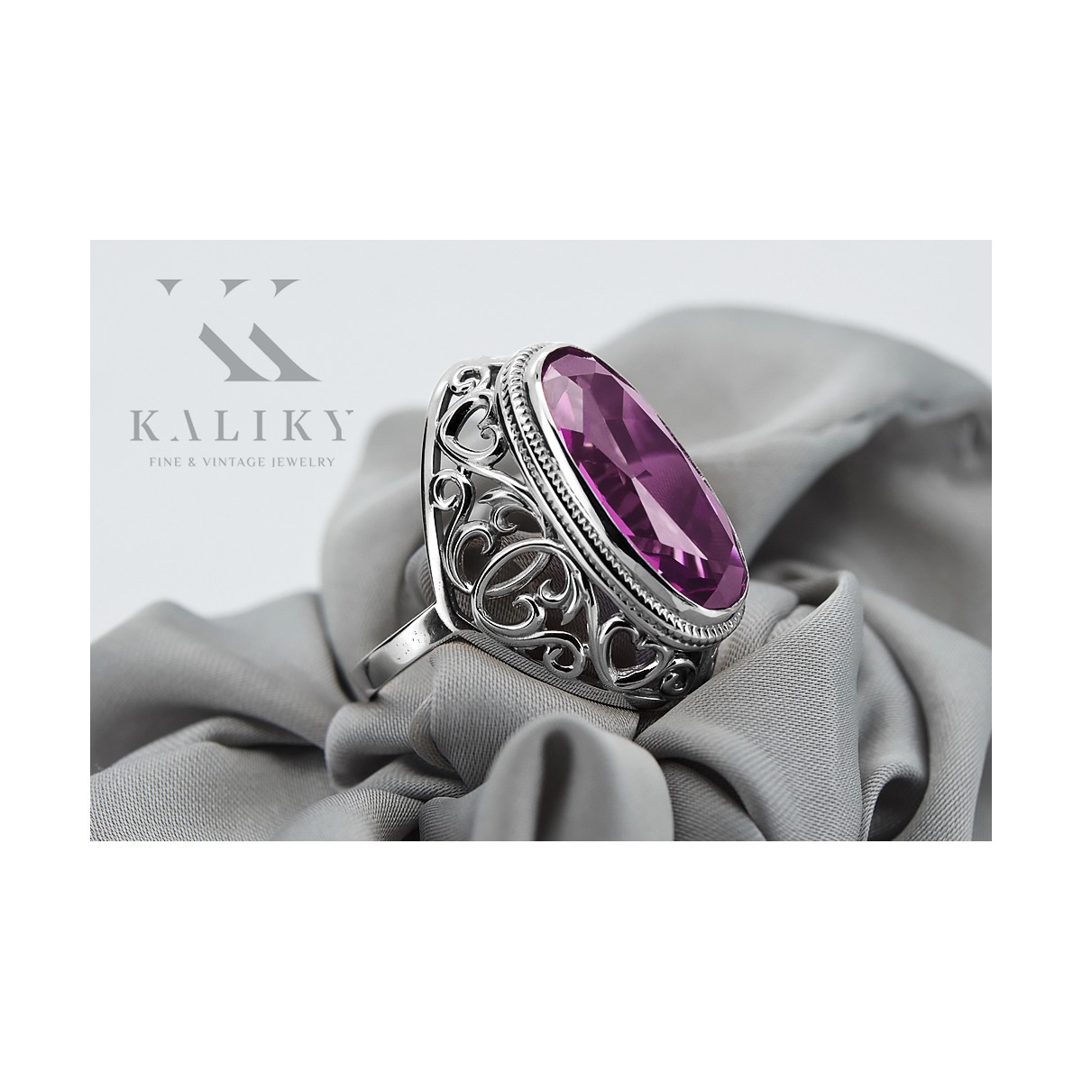 Russe soviétique rose 14k 585 or Alexandrite Rubis Émeraude Saphir Zircon bague vrc014