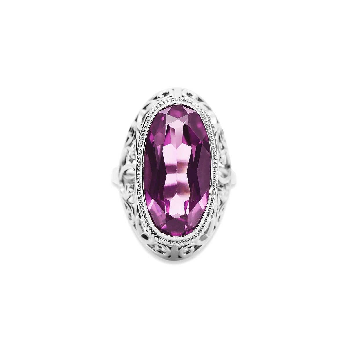 Russe soviétique rose 14k 585 or Alexandrite Rubis Émeraude Saphir Zircon bague vrc014