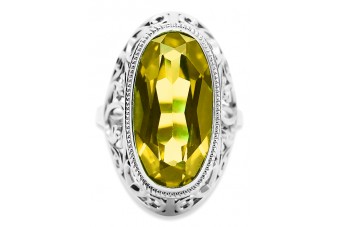 Anillo de Plata 925, Peridoto estilo Ruso Soviético vrc184s vrc184s