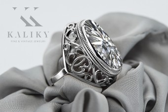 Bague en argent sterling 925, Zircon, pierres précieuses variées vrc184s