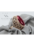 Anillo ruso soviético rosa 14k 585 oro Alejandrita Rubí Esmeralda Zafiro Zircon vrc084