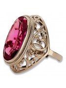 Russische sowjetische Rose 14k 585 Gold Alexandrit Rubin Smaragd Saphir Zirkon Ring vrc084