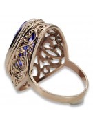 Russische sowjetische Rose 14k 585 Gold Alexandrit Rubin Smaragd Saphir Zirkon Ring vrc084