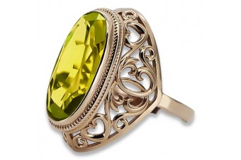 Inel rusesc sovietic roz 14k 585 aur alexandrit rubin smarald safir zircon inel vrc084
