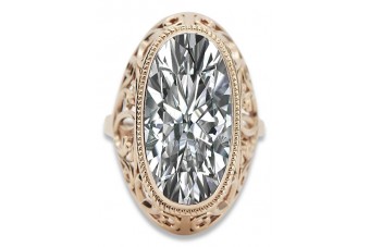 Russe soviétique rose 14k 585 or Alexandrite Rubis Émeraude Saphir Zircon bague vrc084