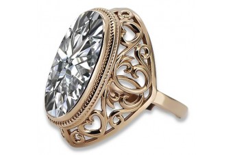 Russische sowjetische Rose 14k 585 Gold Alexandrit Rubin Smaragd Saphir Zirkon Ring vrc084