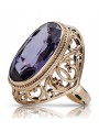 Rose soviétique russe 14k 585 or Alexandrite Ruby Emerald Sapphire Zircon ring vrc014