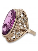 Russische sowjetische Rose 14k 585 Gold Alexandrit Rubin Smaragd Saphir Zirkon Ring vrc014