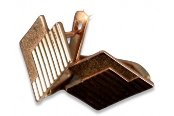 "Vintage 14K Rose Gold Earrings without Stones: Original Classic Design" ven266 ven266