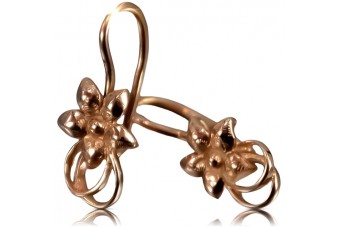 Boucles d'oreilles en or rose 14 carats vintage sans pierres ven267 ven267