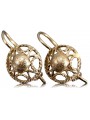 "Boucles d'oreilles en or rose 14 carats vintage sans pierres" ven279 ven279