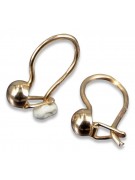 "Original Vintage 14K Rose Gold Ball Earrings without Stones" ven296 ven296