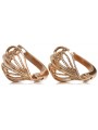 "Classic No Stones 14K Rose Gold Heart Earrings" ven076 ven076