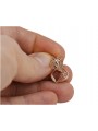 "Classic No Stones 14K Rose Gold Heart Earrings" ven076 ven076