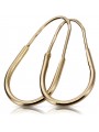 "Original Vintage No Stones 14K Rose Gold Hoops Earrings" ven103 ven103