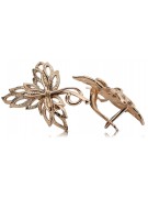 "Authentic Vintage 14K Rose Gold Maple Leaf Earrings without Stones" ven096r ven096r