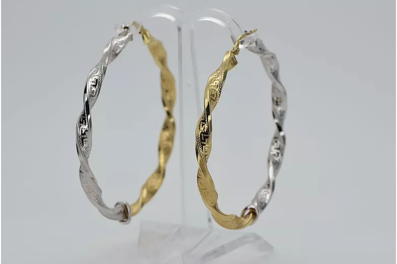 Boucles d'oreilles en or ★ https://zlotychlopak.pl/fr/ ★ Échantillon d'or 585 333 Prix bas !