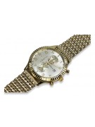 Montre Geneve en or jaune 14k 585 pour femmes et hommes mw007y&mbw013y-f