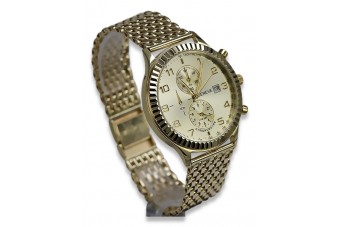 Ceas Geneve unisex din aur galben 14k 585 mw007y&mbw013y-f