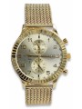 Gold men's watch Geneve ★ zlotychlopak.pl ★ Gold purity 585 333 Low Price!