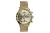 Reloj Geneve unisex de oro amarillo 14k 585 para mujeres mw007y&mbw014y-f