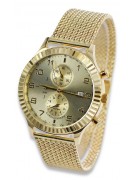 Ceas unisex Geneve din aur galben de 14k 585 pentru femei mw007y&mbw014y-f