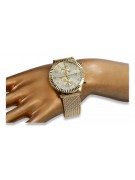 Ceas unisex Geneve din aur galben de 14k 585 pentru femei mw007y&mbw014y-f