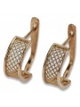 "Boucles d'Oreilles Vintage en Or Rose 14 Carats 585 Sans Pierres" ven121 ven121