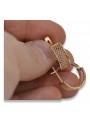 "Classic No Stones 14K 585 Rose Gold Vintage Hoops" ven121 ven121