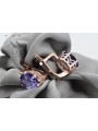 Boucles d'oreilles en Alexandrite avec Or rose 14 carats, Vintage Russe Soviétique vec003 style vec003