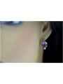 Boucles d'oreilles en Alexandrite avec Or rose 14 carats, Vintage Russe Soviétique vec003 style vec003