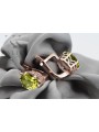 Vintage 14K Rose Gold Peridot Earrings vec003