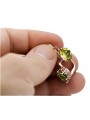 Cercei vintage din aur roz de 14k, Peridot galbe vec003