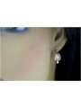 "Zircon Embellished 14K Rose Gold Earrings - Original Vintage Russian Soviet Style vec003" style vec003