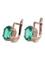 Emerald Accents Original Vintage 14K Rose Gold Earrings vec003 vec003