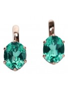 Emerald Accents Original Vintage 14K Rose Gold Earrings vec003 vec003