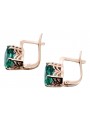 Emerald Accents Original Vintage 14K Rose Gold Earrings vec003 vec003